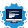 Icône de développement de logiciels sur mesure